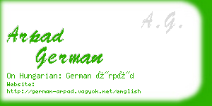 arpad german business card